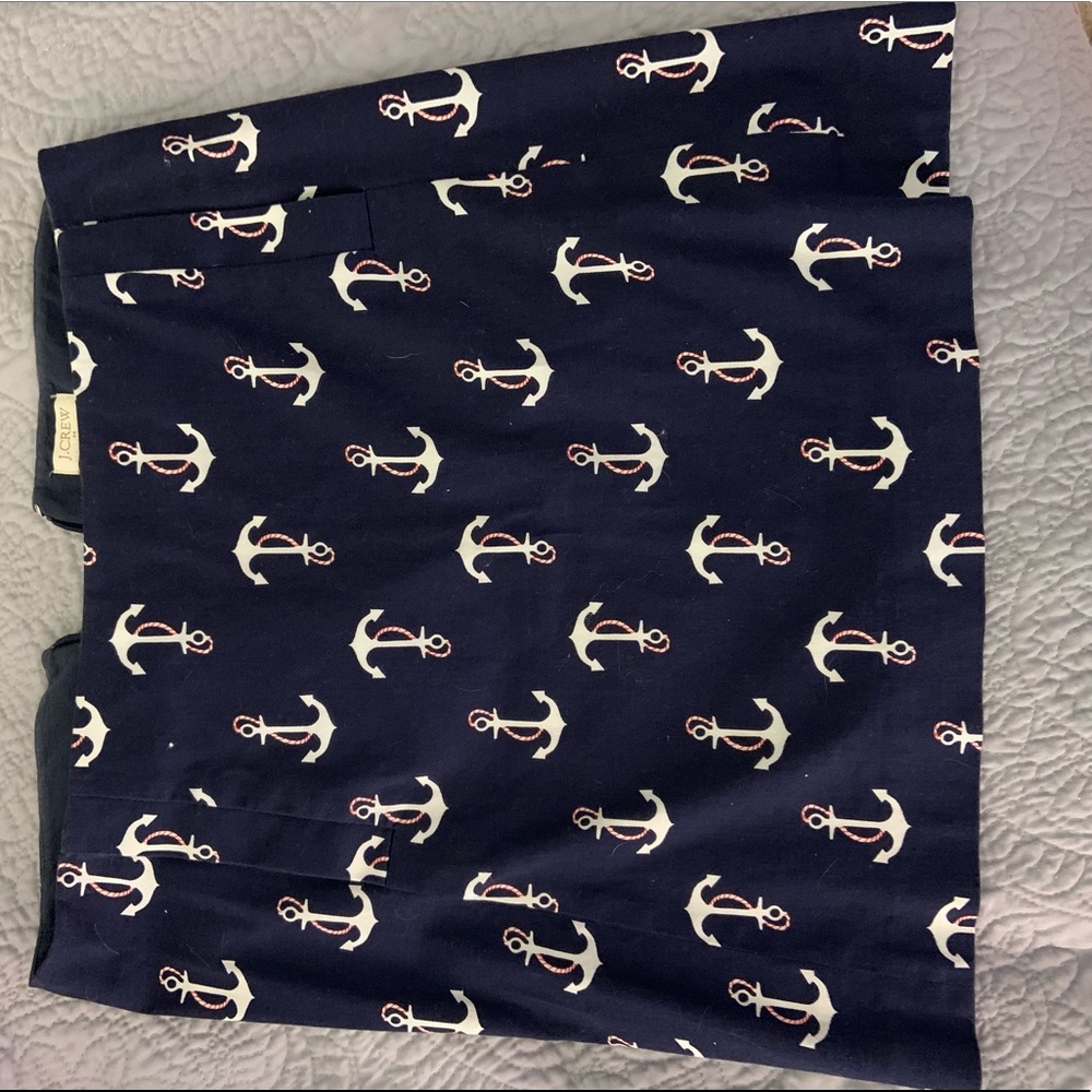 J Crew anchor navy blue skirt